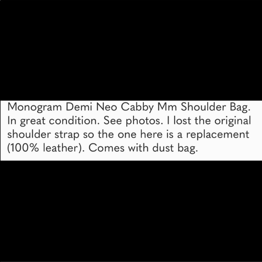 Louis Vuitton Black Monogram Denim GM Neo Cabby Bag - Picture 7 of 12